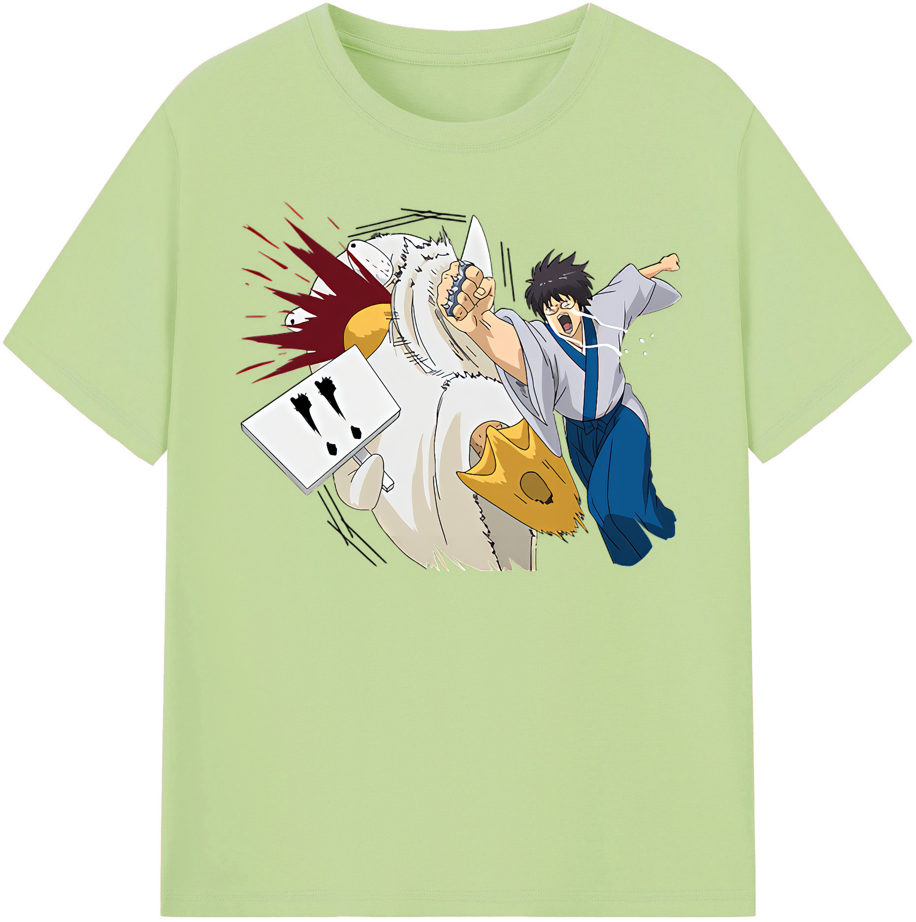 （画像用） ぎんたま 坂田銀時（さかたぎんとき） 神楽 志村新八（しむら しんぱち） GINTAMA Sakata Gintoki Kagura Shimura Shinpachi 綿100％半袖Tシャツ（フロントプリント）